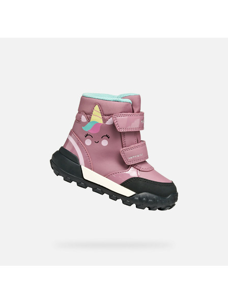 Geox Růžové dívčí boty pro první krůčky Geox Trekkyup B AB