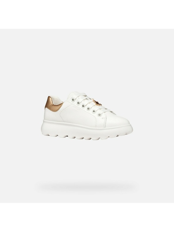 Geox Bílé dívčí tenisky Geox Puffypop