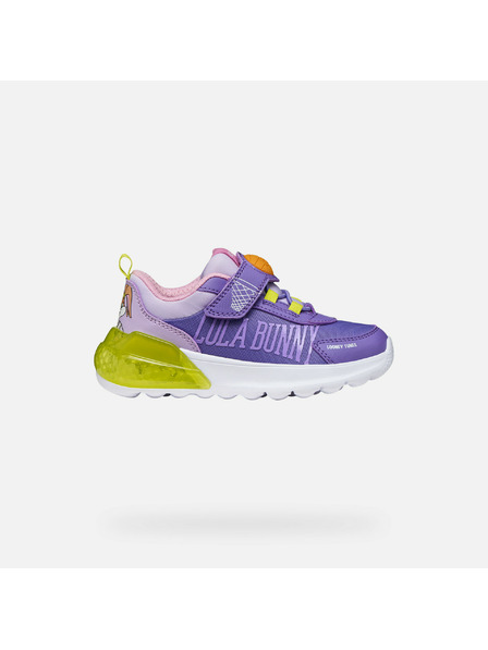 Geox Fialové dívčí svítící tenisky Geox Activart Illuminus