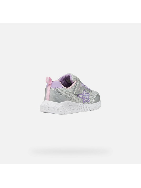 Geox Stříbrné dívčí tenisky Geox Sprintye