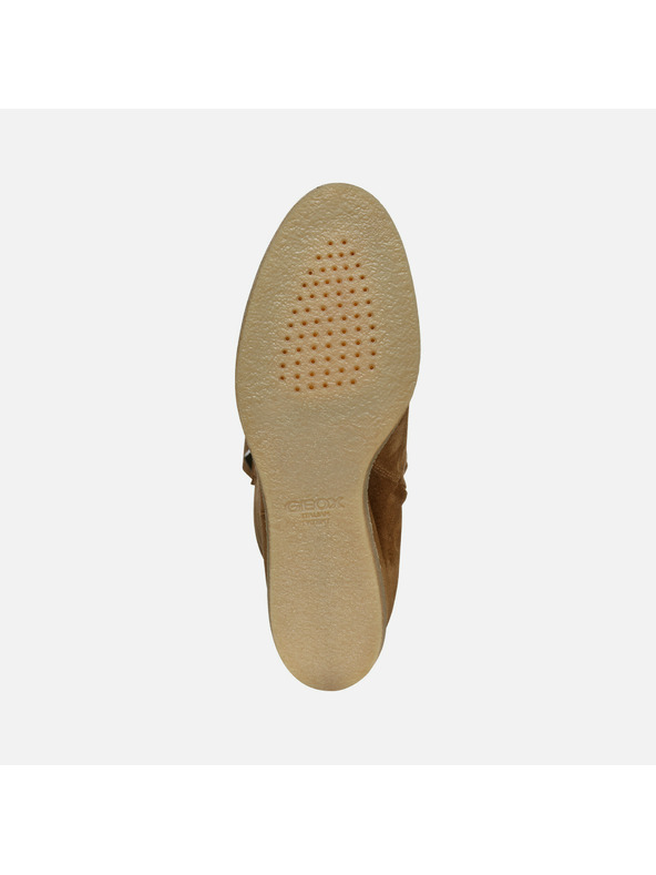 Geox Hnědé dámské kozačky Geox Wedge