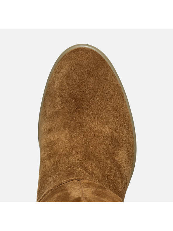 Geox Hnědé dámské kozačky Geox Wedge