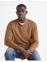 Celio Hnědý pánský svetr Celio Befirstv