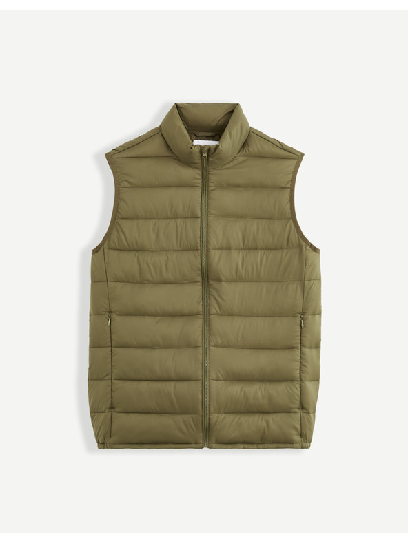 Celio Khaki pánská prošívaná vesta Celio