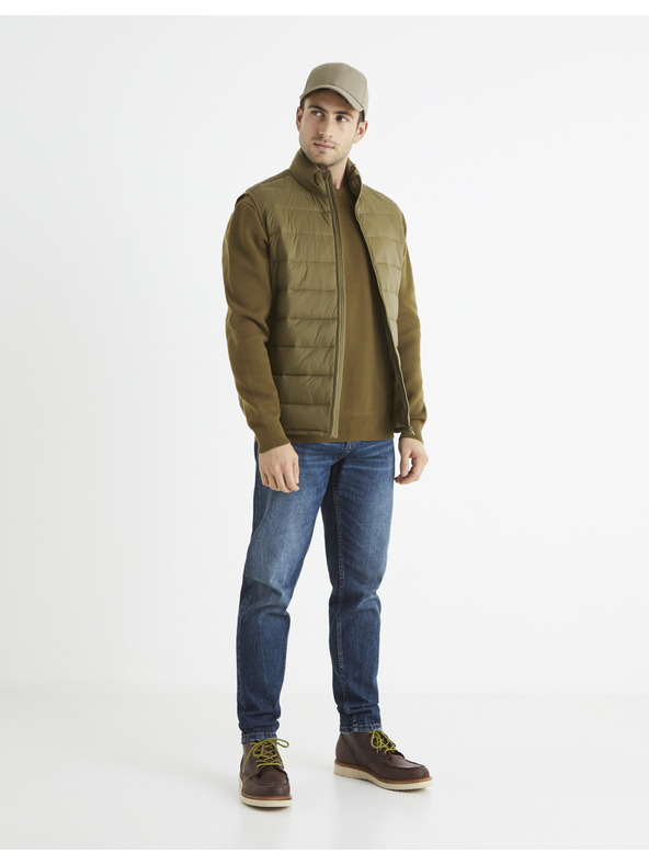 Celio Khaki pánská prošívaná vesta Celio