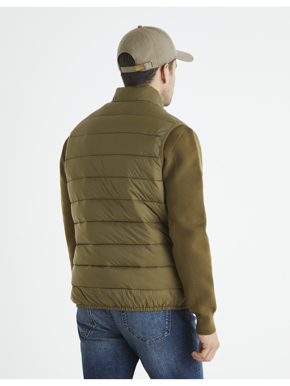 Celio Khaki pánská prošívaná vesta Celio