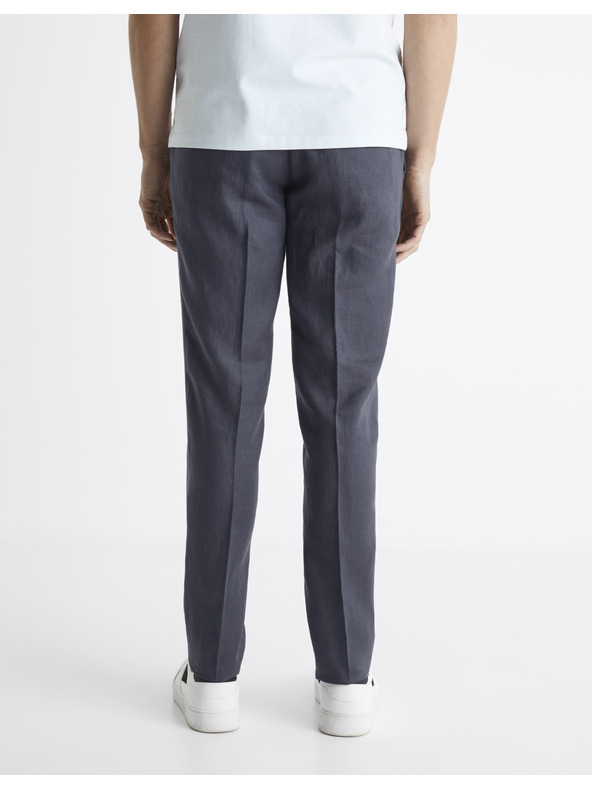 Celio Lněné oblekové kalhoty Celio