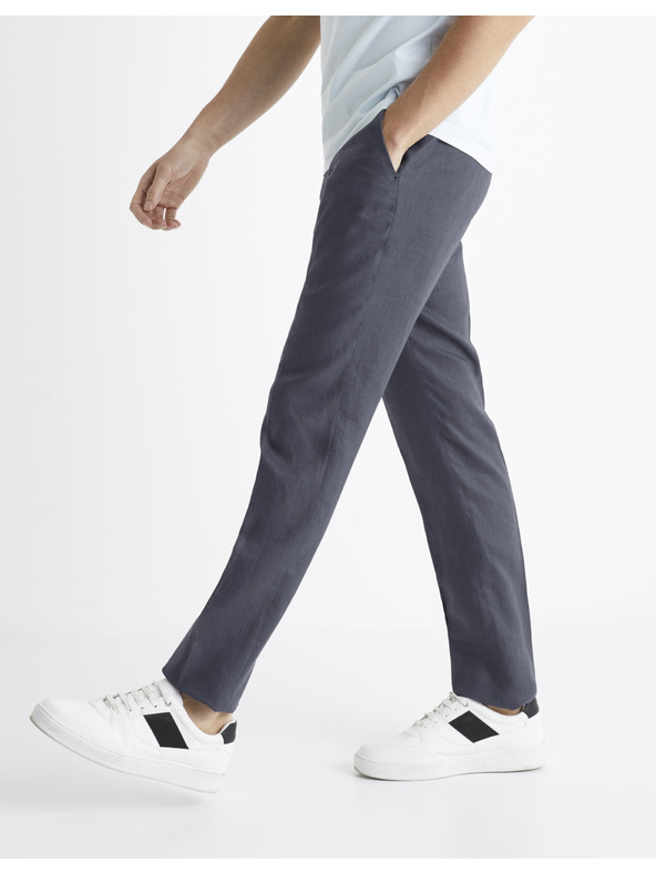 Celio Lněné oblekové kalhoty Celio