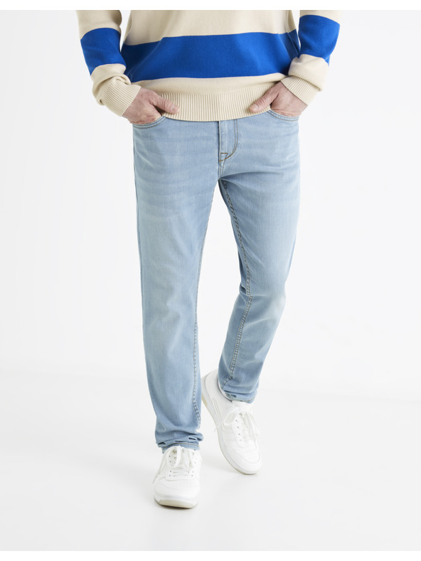Celio Světle modré pánské slim fit džíny Celio Length