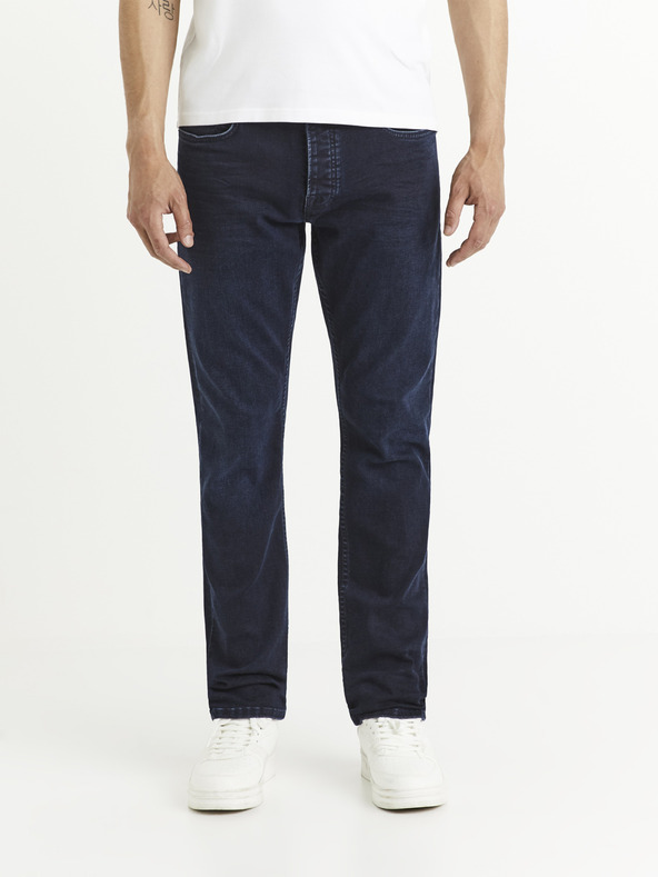 Celio Tmavě modré pánské slim fit džíny Celio Nobody15
