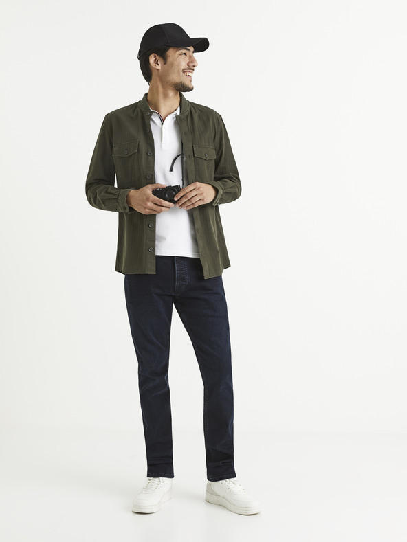 Celio Tmavě modré pánské slim fit džíny Celio Nobody15