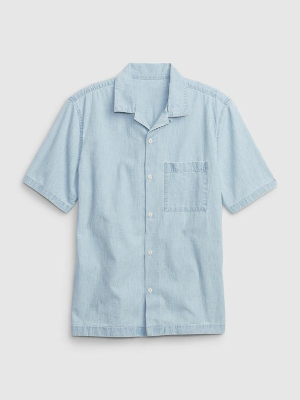 GAP Chambray košile s krátkým rukávem GAP