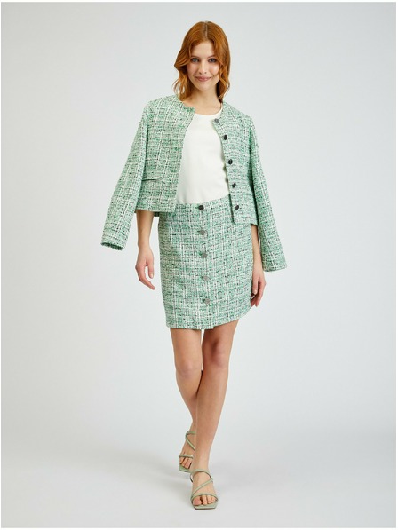 Orsay Zelená dámská tvídová sukně ORSAY