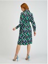 Orsay Zeleno-černé dámské vzorované zavinovací šaty ORSAY