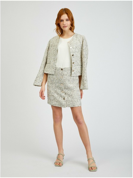 Orsay Béžová dámská tvídová sukně ORSAY