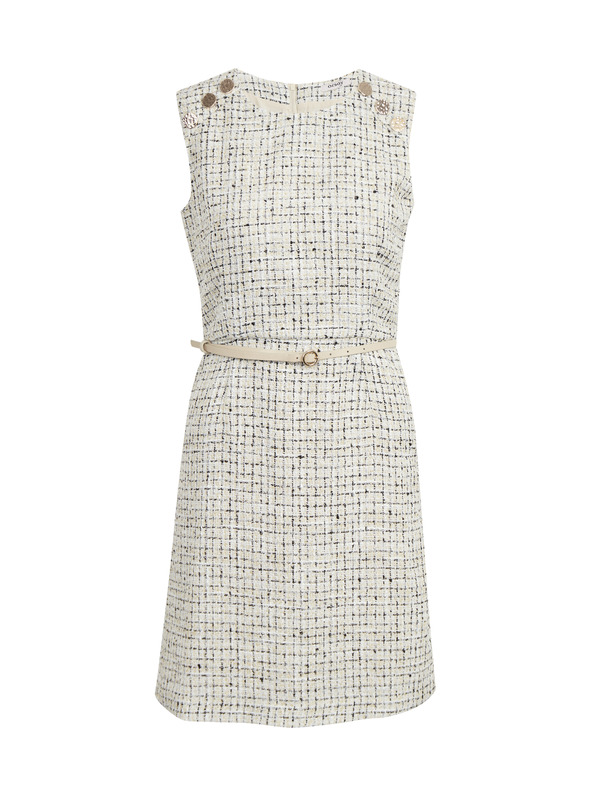 Orsay Krémové dámské vzorované šaty s páskem ORSAY