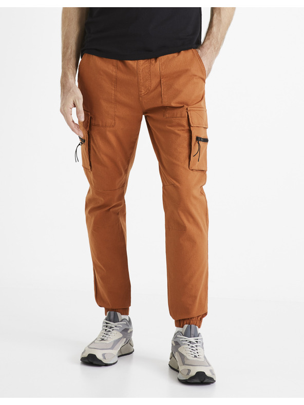 Celio Cihlové pánské cargo kalhoty Celio Dozip