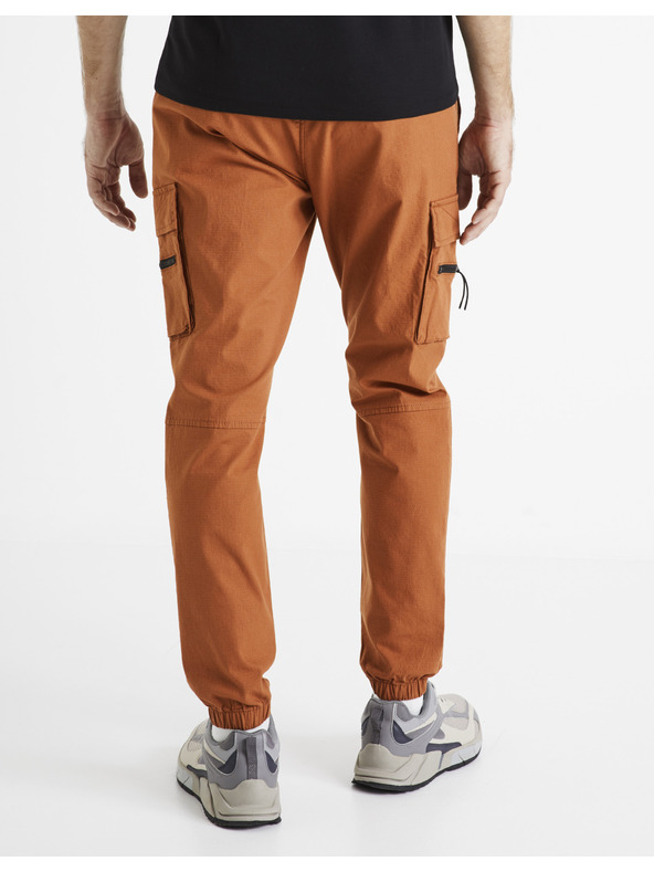 Celio Cihlové pánské cargo kalhoty Celio Dozip