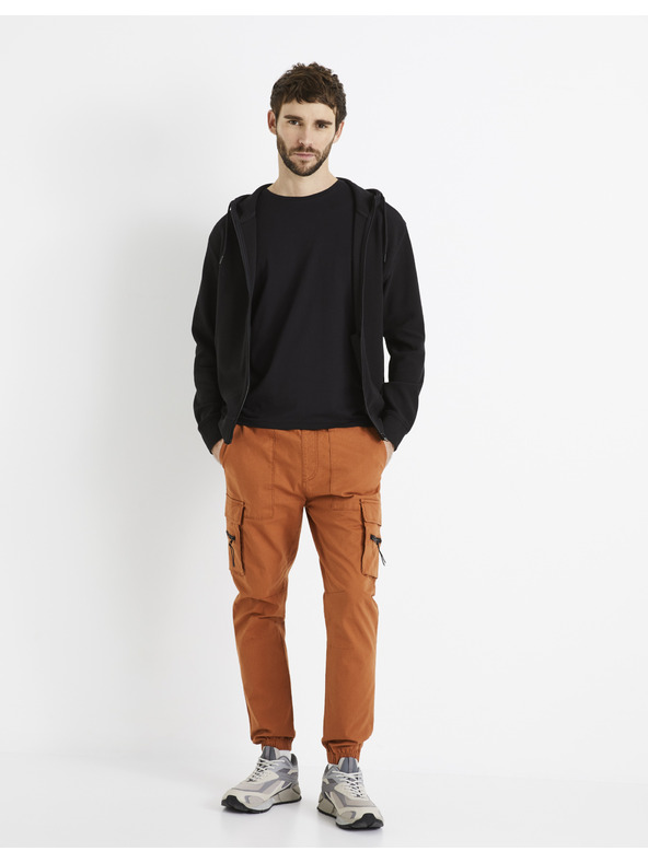 Celio Cihlové pánské cargo kalhoty Celio Dozip