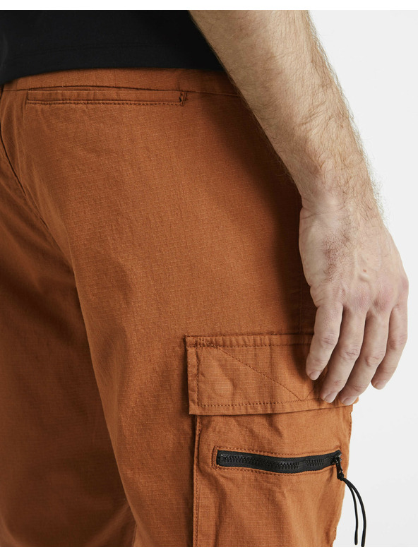 Celio Cihlové pánské cargo kalhoty Celio Dozip