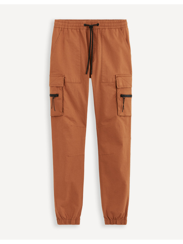 Celio Cihlové pánské cargo kalhoty Celio Dozip