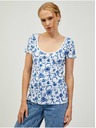 Orsay Modro-bílé vzorované tričko ORSAY