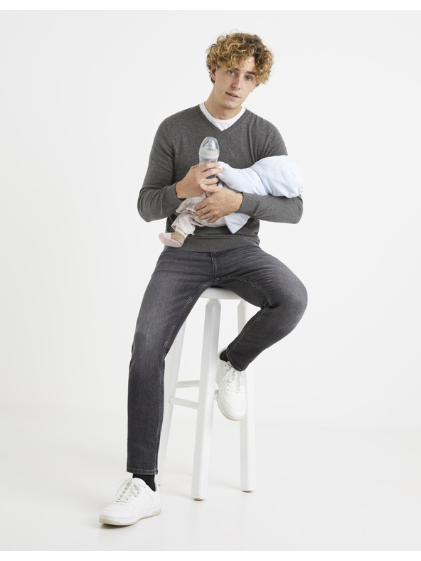 Celio Šedý svetr Celio Veviflex