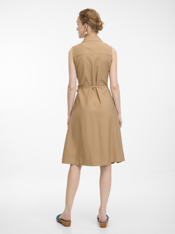 Orsay Světle hnědé dámské zavinovací šaty ORSAY