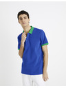 Celio Modré pánské polo tričko Celio Decabestan