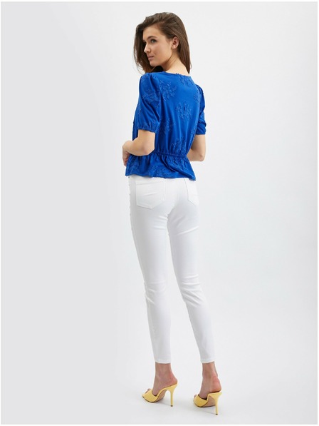 Orsay Modrá dámská květovaná halenka ORSAY