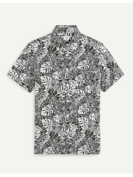 Celio Bílo-černá pánská vzorovaná košile Celio Daprinti