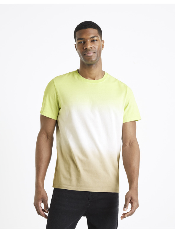 Celio Krémové pánské tričko Celio Deutye