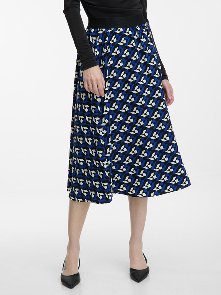 Orsay Modrá dámská plisovaná vzorovaná sukně ORSAY