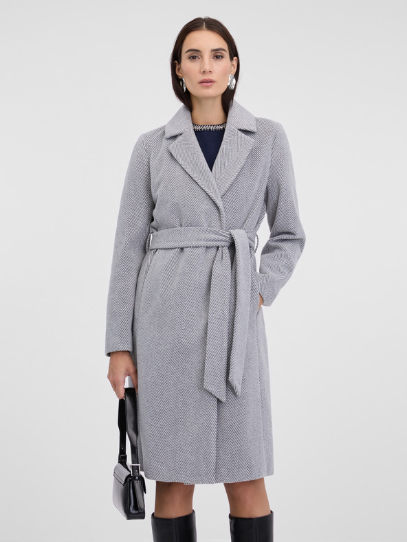 Orsay Šedý dámský zimní kabát ORSAY