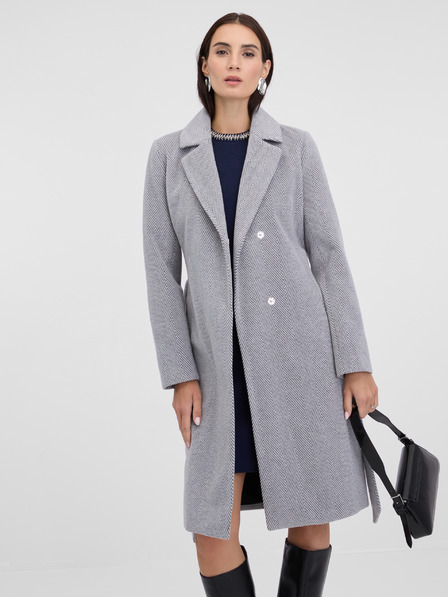 Orsay Šedý dámský zimní kabát ORSAY