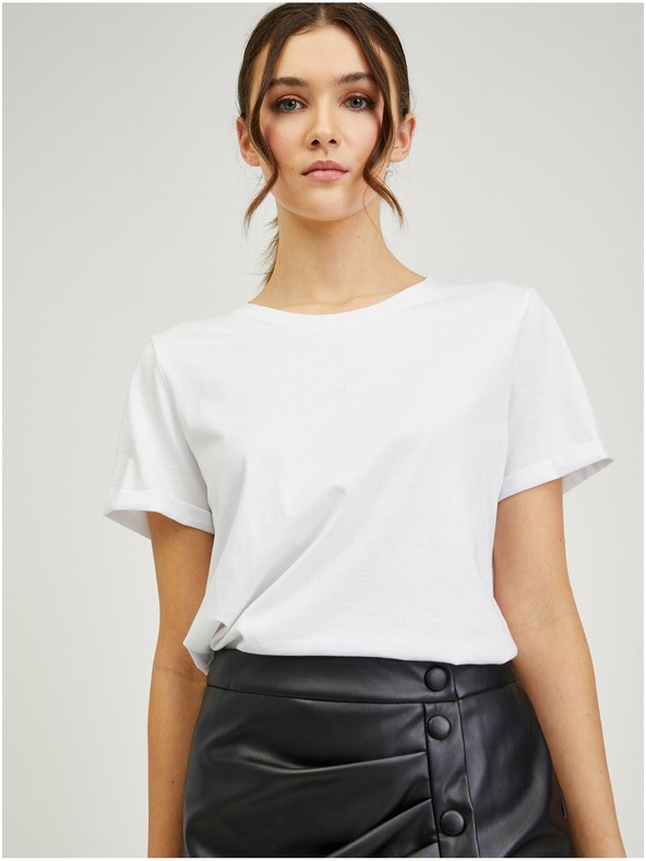 Orsay Černá dámská koženková sukně ORSAY