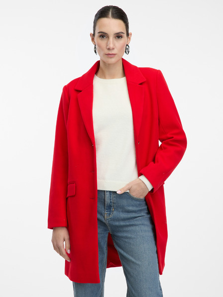 Orsay Červený dámský kabát ORSAY
