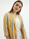 Orsay Oranžové dámské pruhované lněné sako ORSAY