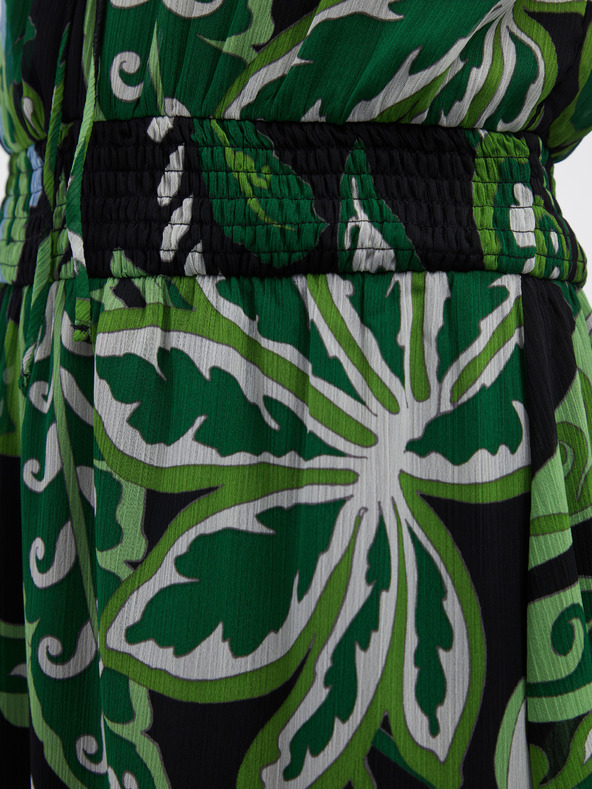 Orsay Zelené dámské květované šaty ORSAY