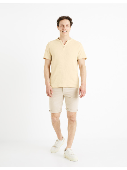 Celio Béžové pánské kraťasy Celio Mohitobm