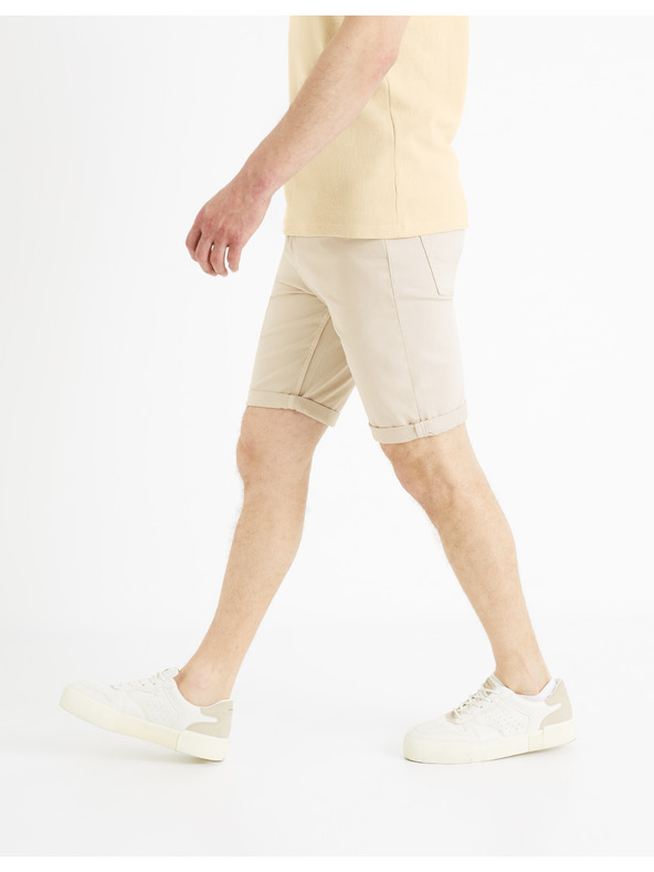 Celio Béžové pánské kraťasy Celio Mohitobm