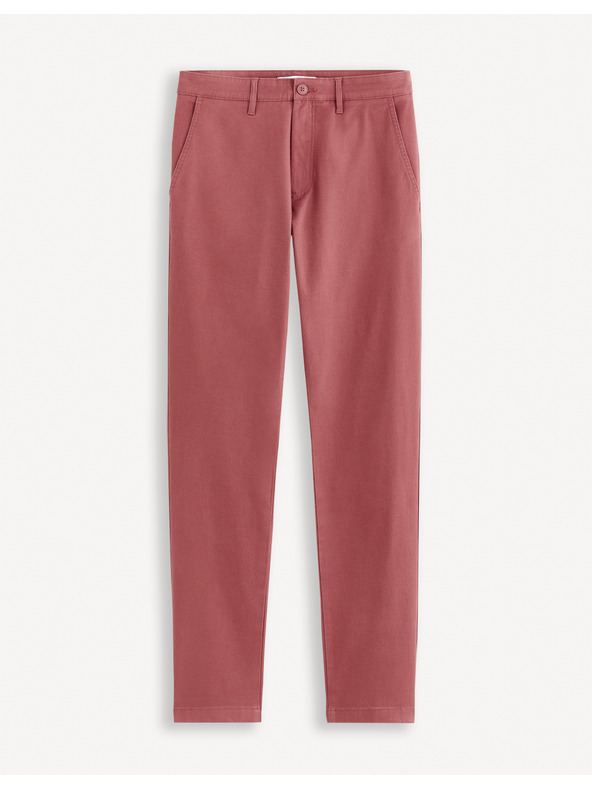 Celio Vínové pánské chino kalhoty Celio Tocharles
