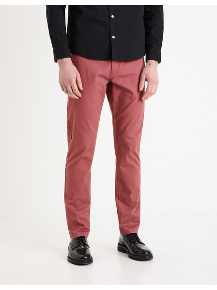 Celio Vínové pánské chino kalhoty Celio Tocharles