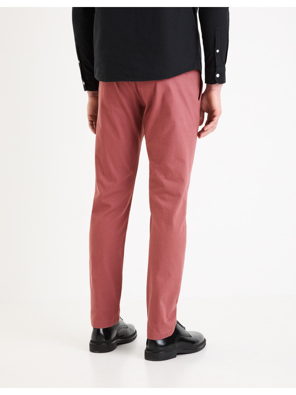 Celio Vínové pánské chino kalhoty Celio Tocharles
