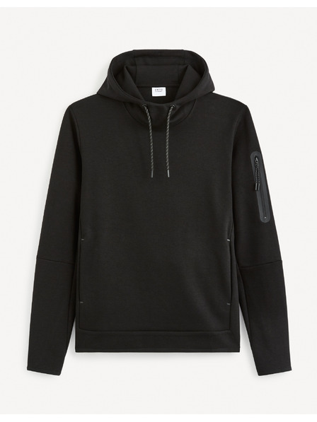 Celio Černá pánská mikina Celio Geyokecap