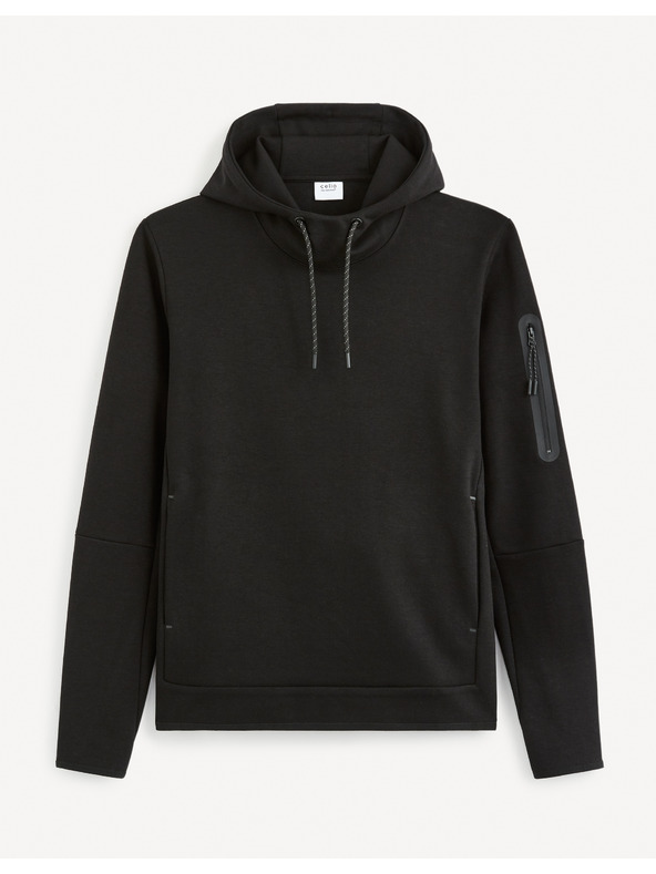Celio Černá pánská mikina Celio Geyokecap