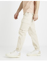 Celio Krémové pánské cargo kalhoty Celio Docar