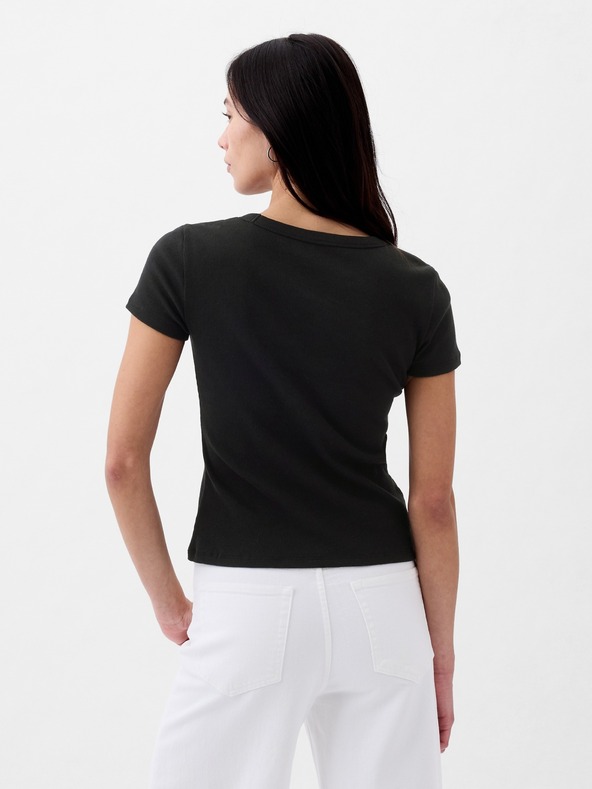 GAP Žebrované tričko s logem GAP