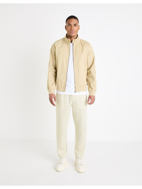 Celio Béžový pánský bomber Celio Gubavlna