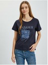 Orsay Tmavě modré dámské tričko ORSAY